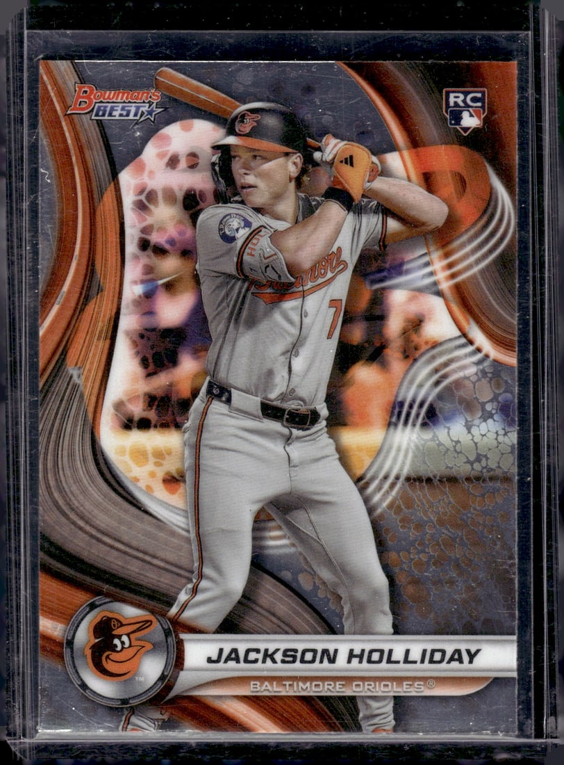 Jackson Holliday Rookie Card 2024 Bowman's Best #13 Baltimore Orioles: Bowman Baseball MLB Trading & Sports Cards, Sports Cards for Sale Near Me, World Series & Hall of Fame Players, SP, SSP, Chrome, 1st Bowman, Auction Memorabilia Lots Sold On Line