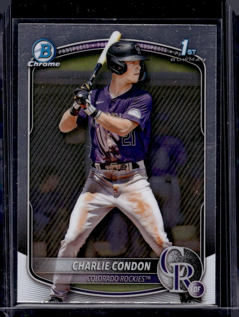 Charlie Condon 1st Bowman Chrome 2025 Bowman Chrome #BCP-75 Colorado Rockies: Bowman Baseball MLB Trading & Sports Cards, Sports Cards for Sale Near Me, World Series & Hall of Fame Players, SP, SSP, Chrome, 1st Bowman, Auction Memorabilia Lots Sold On Line