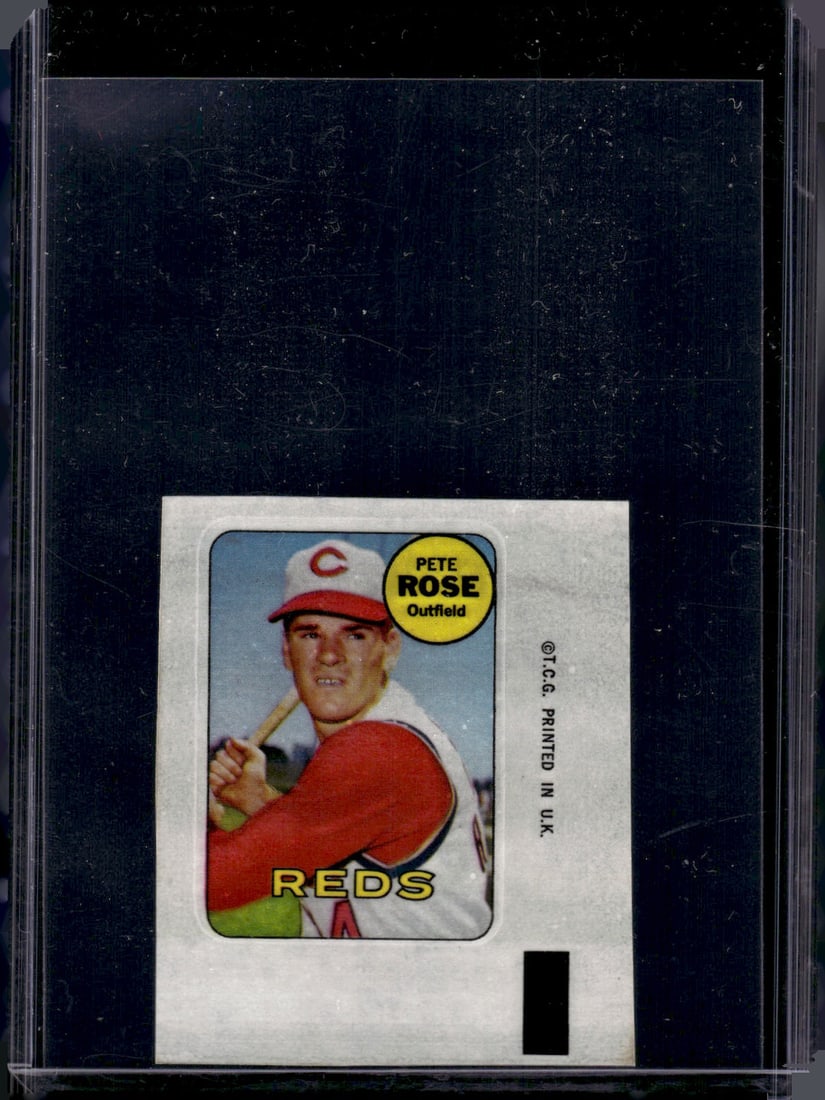 Pete Rose 1969 Topps Mini Decal Cincinnati Reds (1 of 2)