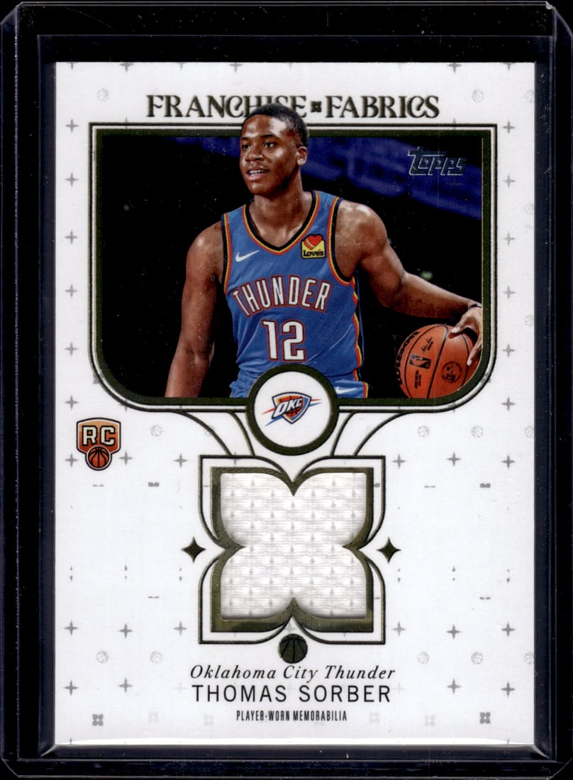 Thomas Sorber Rookie Patch 2025-26 Topps #FF-TS OKC Thunder (1 of 2)