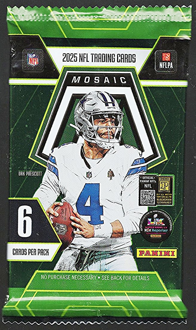 2025 Panini Mosaic Football Blaster Box Pack - Cam Ward, Emeka Egbuka, Ashton Jeanty, Travis Hunter,: Panini Football NFL Trading & Sports Cards, Rookie Cards in this set are Ja' Marr Chase, Trevor Lawrence, Devonta Smith, Jaylen Waddle, Travis Etienne, Justin Fields, Sports Cards for Sale Near Me, Au