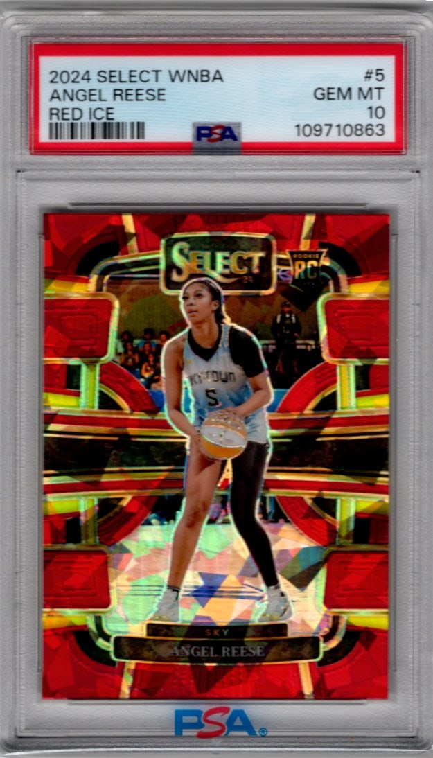 Travis Kelce Red/Yellow Prizm Club Level Die Cut 2023 Select #215 Kansas City Chiefs (1 of 2)