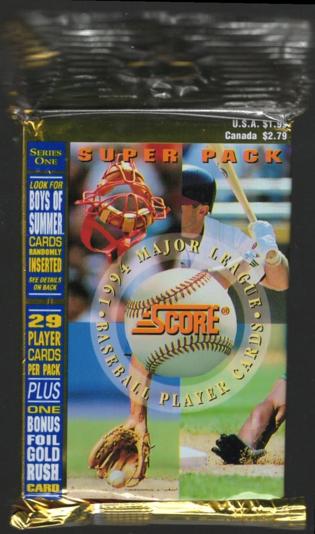 1994 Score Series 1 Super Pack 29 Cards, 1 Foil Card & Boys of Summer Inserts Vintage Baseball Cards (1 of 1)