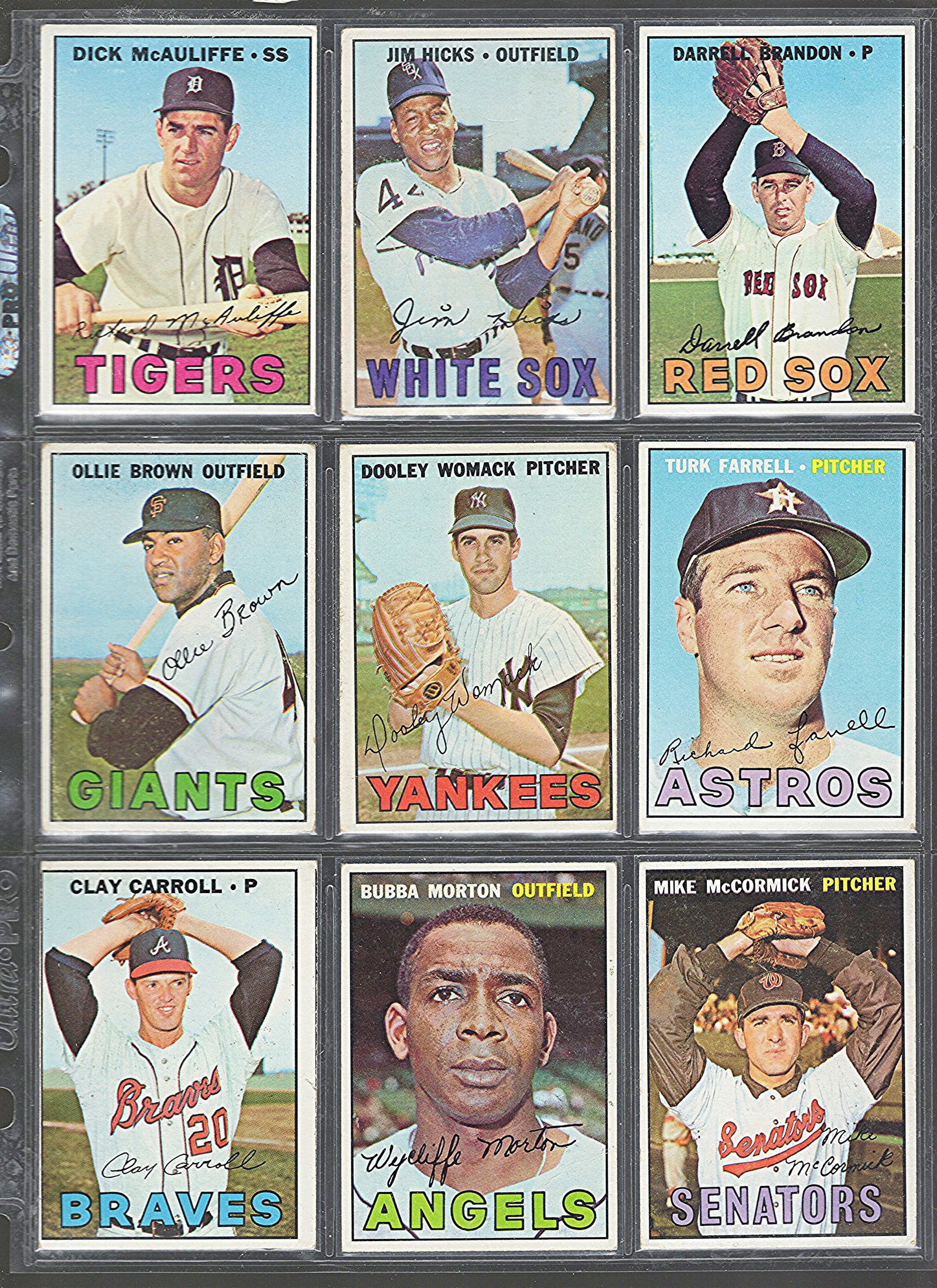 1967 Topps Vintage Football Cards - Multiple MLB Hall of Fame Players: Topps Baseball MLB Trading & Sports Cards, Sports Cards for Sale Near Me, World Series & Hall of Fame Players Memorabilia, Refractors, X-Fractors, Numbered, SP, SSP, Valuable Auction Memorabilia Lots 