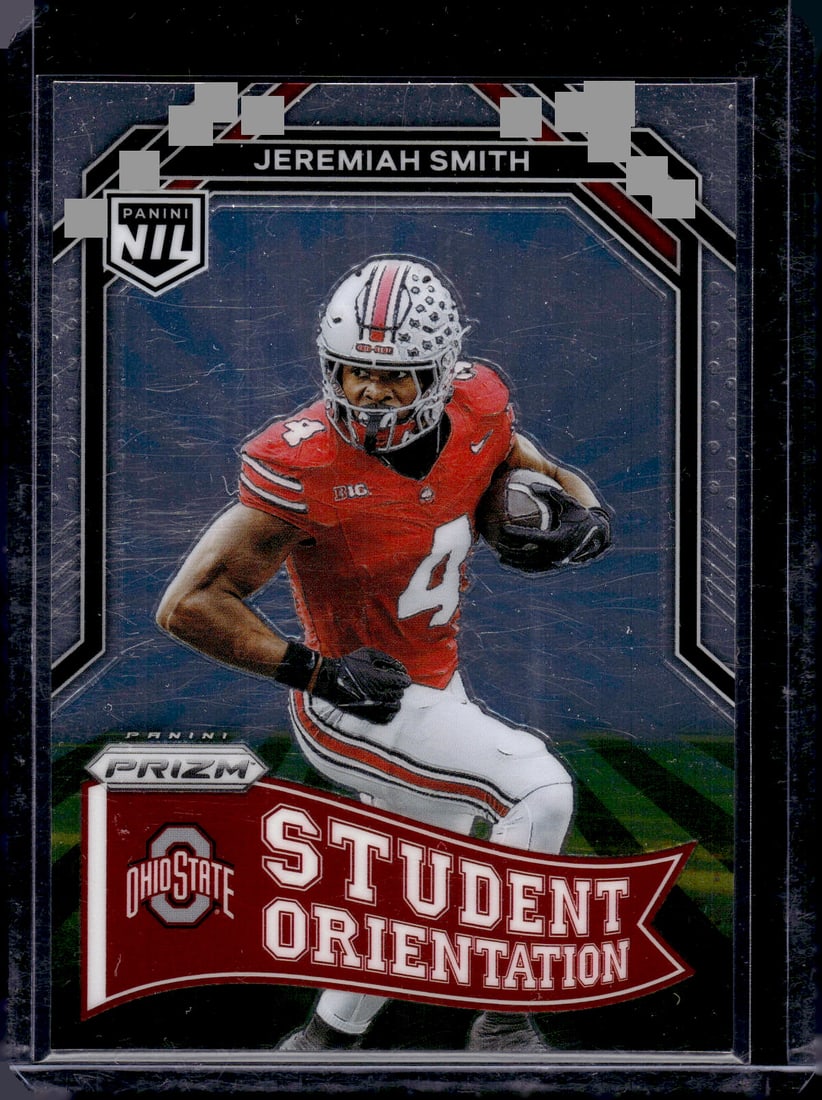 Jeremiah Smith Student Orientation 2024-25 Panini The Ohio State University #SO-6: Panini Select, Prizm, Mosaic, Contenders, Zenith, Phoenix, Illusions, Absolute, Rookie NFL Sports Trading Cards, SP, SSP, Cards, Football Cards for Sale Near Me, Superbowl & Hall of Fame Player Cards,