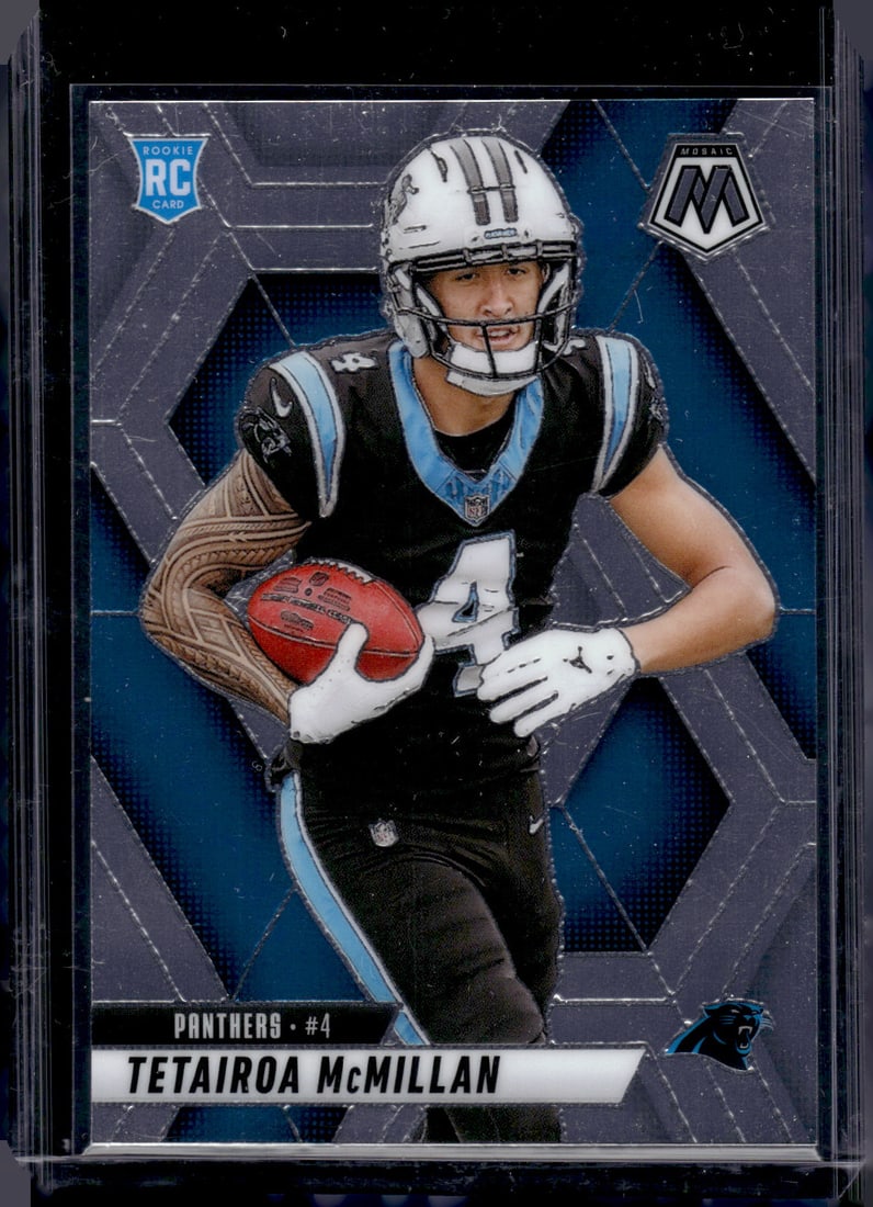 Tetairoa McMillan Rookie Card 2025 Mosaic #309 Carolina Panthers: Panini Select, Prizm, Mosaic, Contenders, Zenith, Phoenix, Illusions, Absolute, Rookie NFL Sports Trading Cards, SP, SSP, Cards, Football Cards for Sale Near Me, Superbowl & Hall of Fame Player Cards,