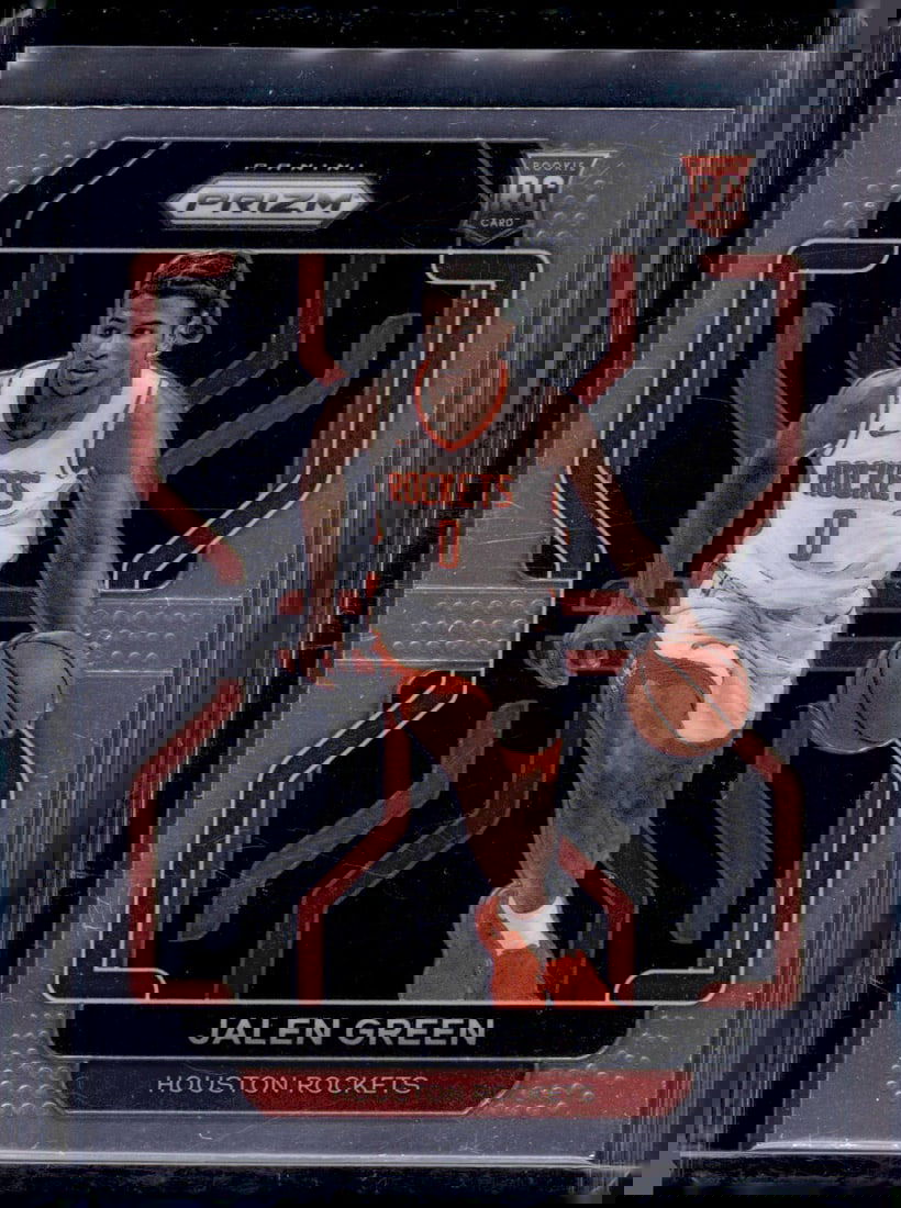 Jalen Green Rookie Card 2021-22 Panini Prizm #306 Rockets, Suns: Panini Select, Prizm, Mosaic, Contenders, Zenith, Phoenix, Illusions, Absolute, Rookie NFL Sports Trading Cards, SP, SSP, Cards, Football Cards for Sale Near Me, Superbowl & Hall of Fame Player Cards,