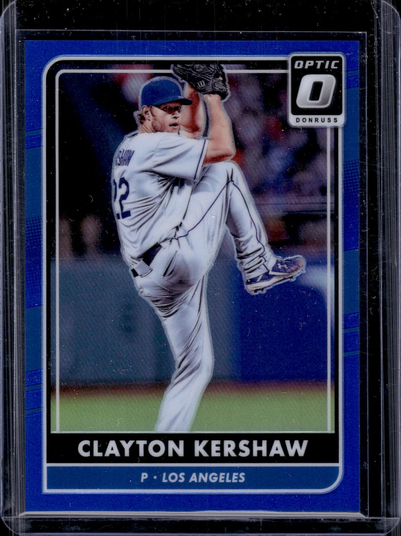 Clayton Kershaw Blue Prizm /149 2016 Donruss Optic #162 Dodgers: Donruss Baseball MLB Trading & Sports Cards, Sports Cards for Sale Near Me, Prizm, Mosaic, Select, SP, SSP, Auction Memorabilia Lots for Sale On Line, World Series & Hall of Fame Players, Diamond King