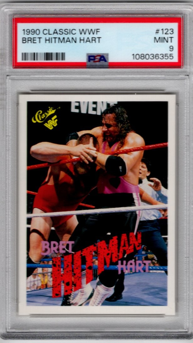Bret Hitman Hart 1990 Classic WWF #123 PSA 9 (1 of 2)