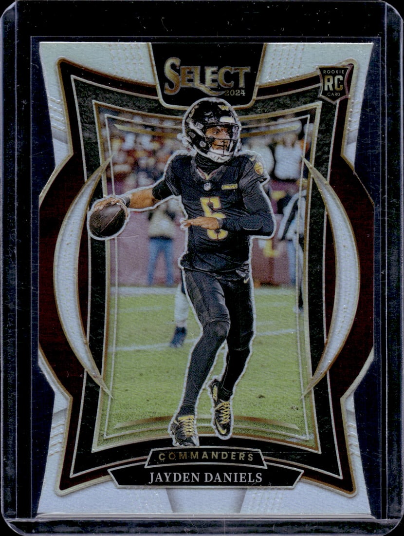 Jayden Daniels Rookie Card Silver Prizm Die Cut 2024 Select #26 Washington Commanders (1 of 2)