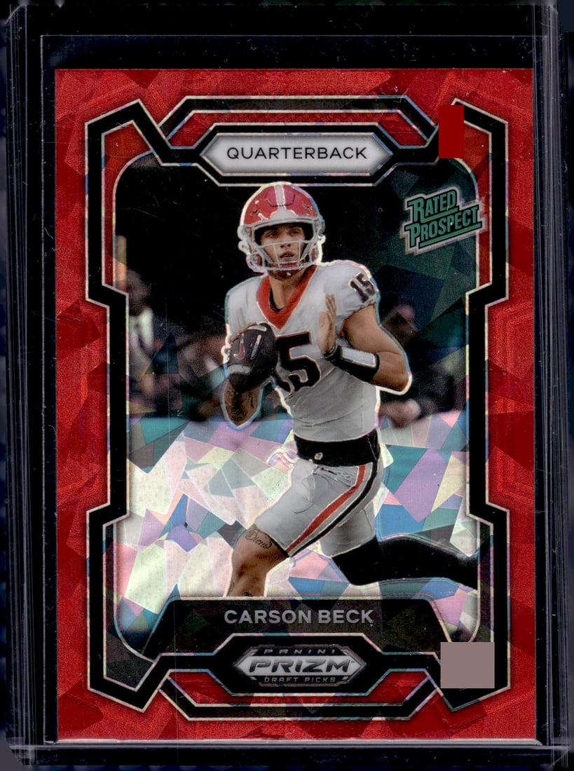 Carson Beck Rated Prospect Red Ice 2024 Prizm Draft Picks #130 Georgia, Miami (1 of 2)