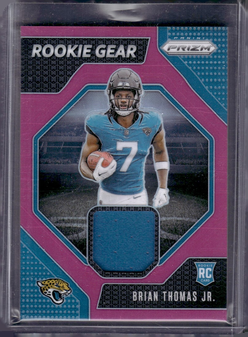 Brian Thomas Jr. Pink Prizm Rookie Patch 2024 Panini Prizm #RG-BTJ Jaguars (1 of 2)