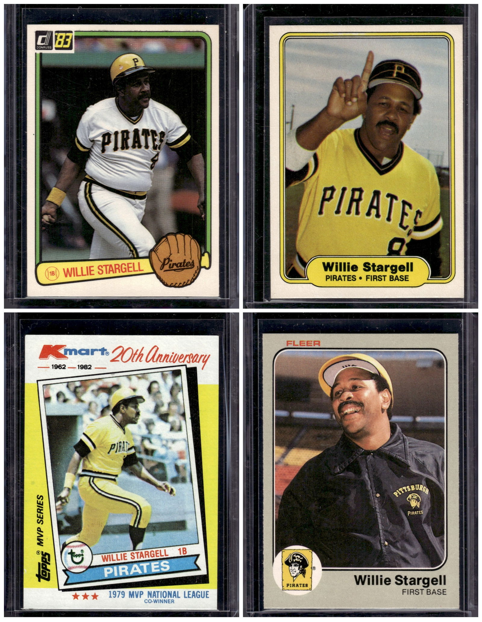 Lot of 4 Early 1980s Willie Stargell Baseball Cards. All Different, See Pictures (1 of 2)