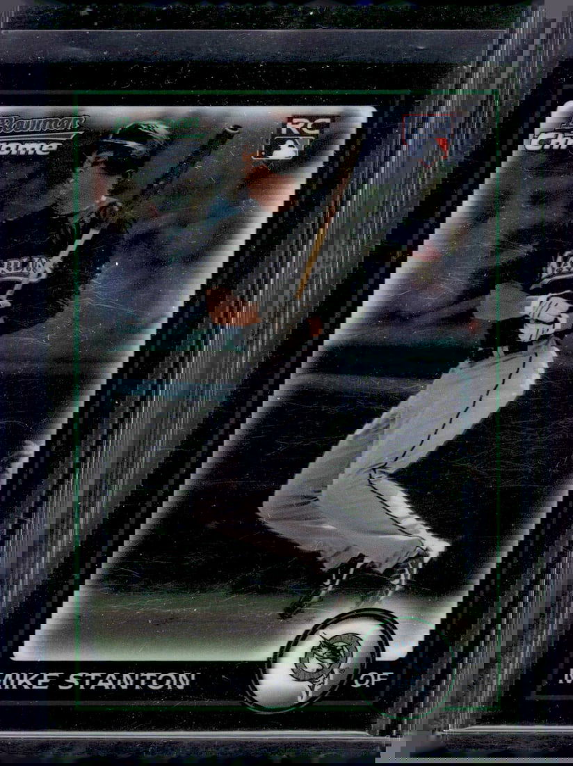 Giancarlo Stanton Rookie Card 2010 Bowman Chrome #198 Marlins, Yankees (1 of 2)