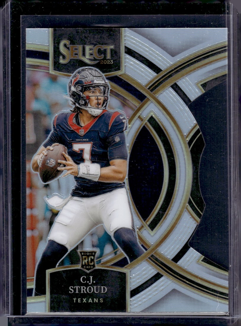 Cj Stroud Rookie Card Silver Prizm Die Cut 2023 Select #183 Houston Texans (1 of 2)