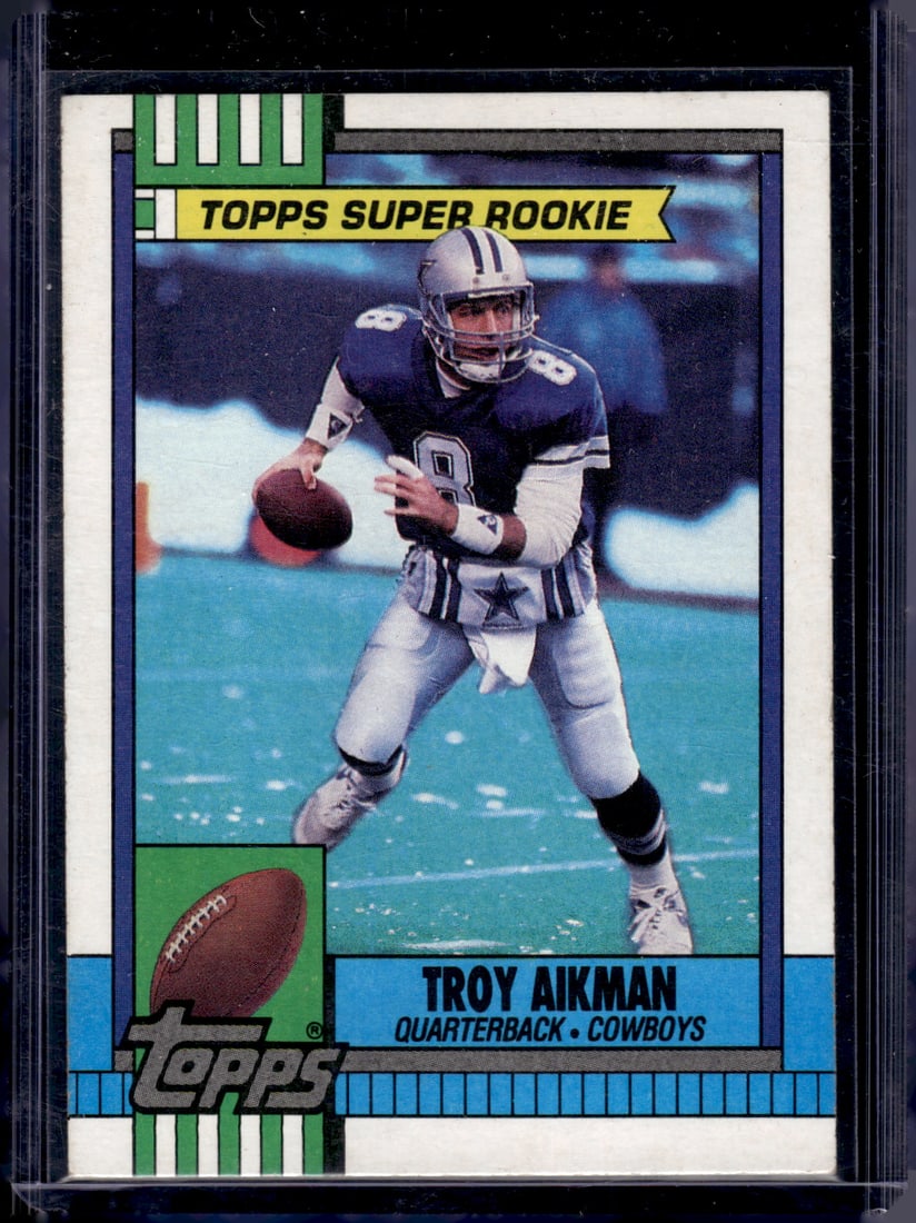 Troy Aikman Topps Super Rookie 1990 Topps #482 Dallas Cowboys (1 of 2)