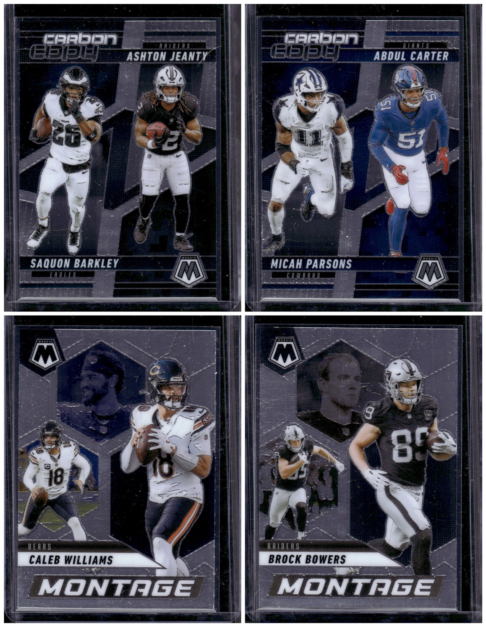 Lot of 4 2025 Mosaic NFL Inserts. All Different, See Pictures (1 of 2)