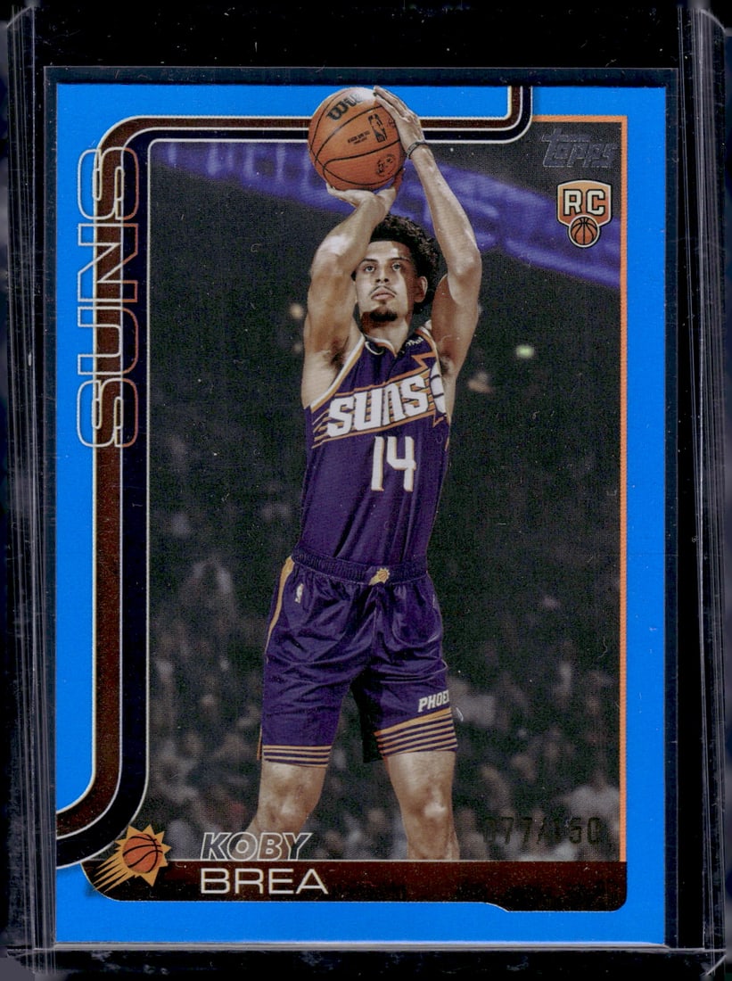 Koby Brea Rookie Card Blue Foil /150 2025-26 Topps #242 Phoenix Suns: Topps Basketball NBA Trading & Sports Cards, Sports Cards for Sale Near Me, Chrome, Refractor, SP, SSP, Valuable Auction Memorabilia Lots Sold On Line, NBA Championship & Hall of Fame Player Cards