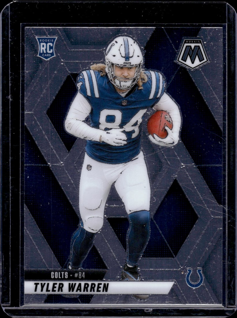 Tyler Warren Rookie Card 2025 Mosaic #354 Indianapolis Colts: Panini Select, Prizm, Mosaic, Contenders, Zenith, Phoenix, Illusions, Absolute, Rookie NFL Sports Trading Cards, SP, SSP, Cards, Football Cards for Sale Near Me, Superbowl & Hall of Fame Player Cards,