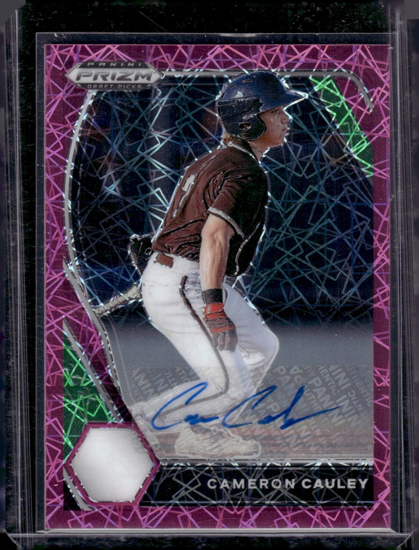 Cameron Cauley Pink Lazer Auto 2021 Prizm Draft Picks #PDP73 (1 of 2)