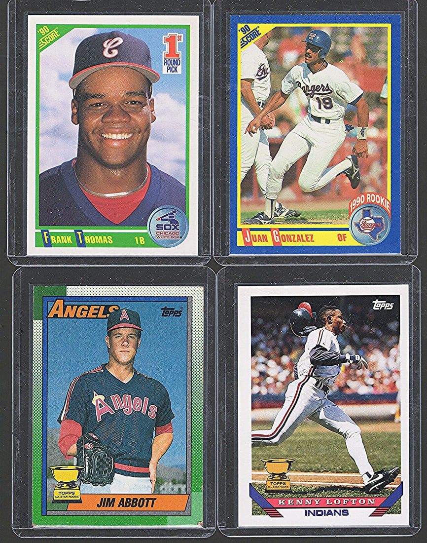 Frank Thomas RCc, Juan Gonzalez RC, Jim Abbott Rookie Cup, Kenny Lofton Rookie Cup (1 of 2)
