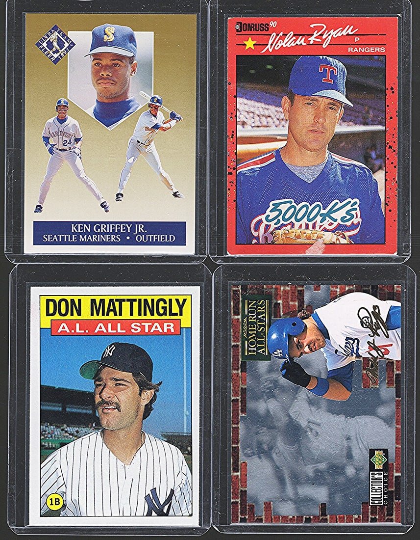 Ken Griffey, Jr., Nolan Ryan, Don Mattingly 1986 All-Star Card, Mike Piazza Home Run All Stars (1 of 2)