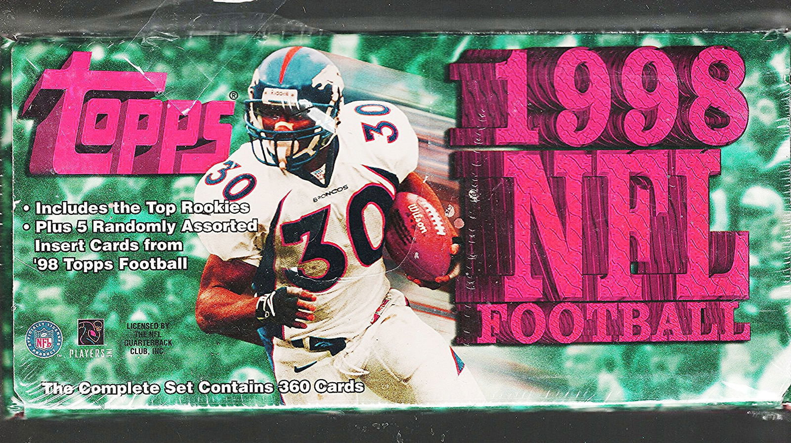 1998 Topps Football 360 Card Complete Set - Tear in Plastic - RC: Peyton Manning, Randy Moss (1 of 2)