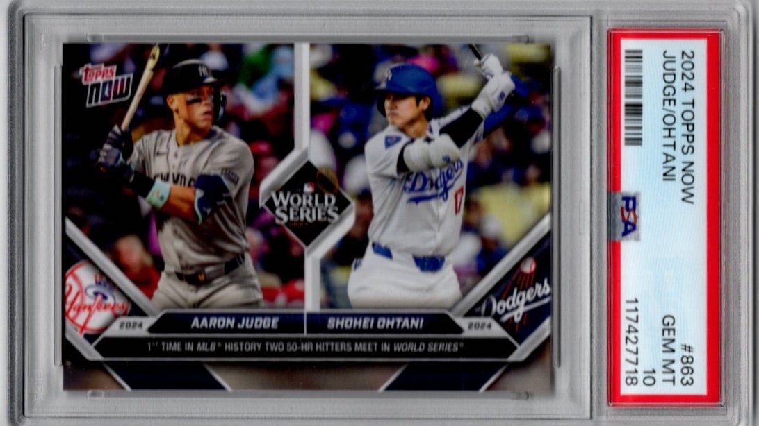 Aaron Judge/Shohei Ohtani 2024 Topps Now #863 PSA 10 Baseball Card (1 of 2)