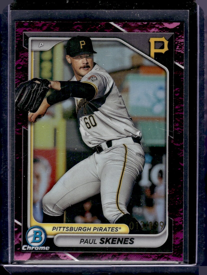 Paul Skenes Propsects Fuschia Lunar Refractor /199 2024 Bowman Chrome #BCP-125 (1 of 2)