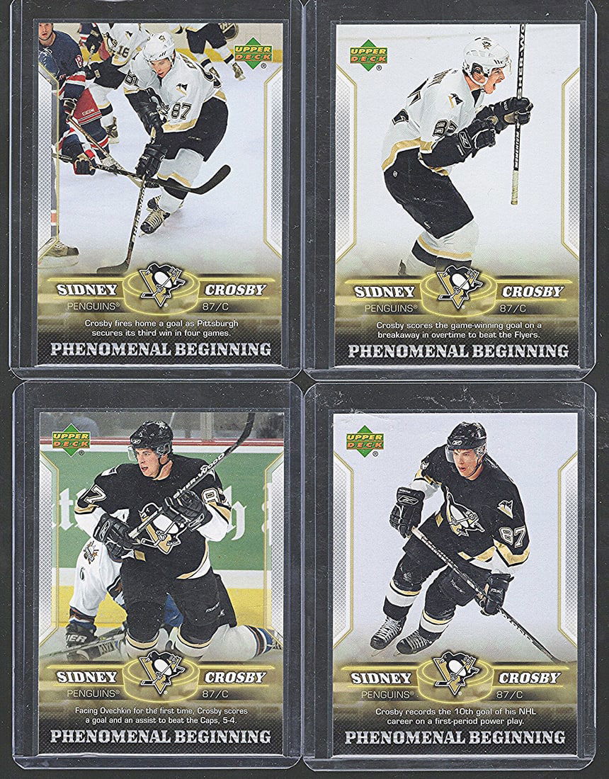 4 - Sidney Crosby Phenomenal Beginnings NHL Trading Cards 2006 Upper Deck (1 of 2)