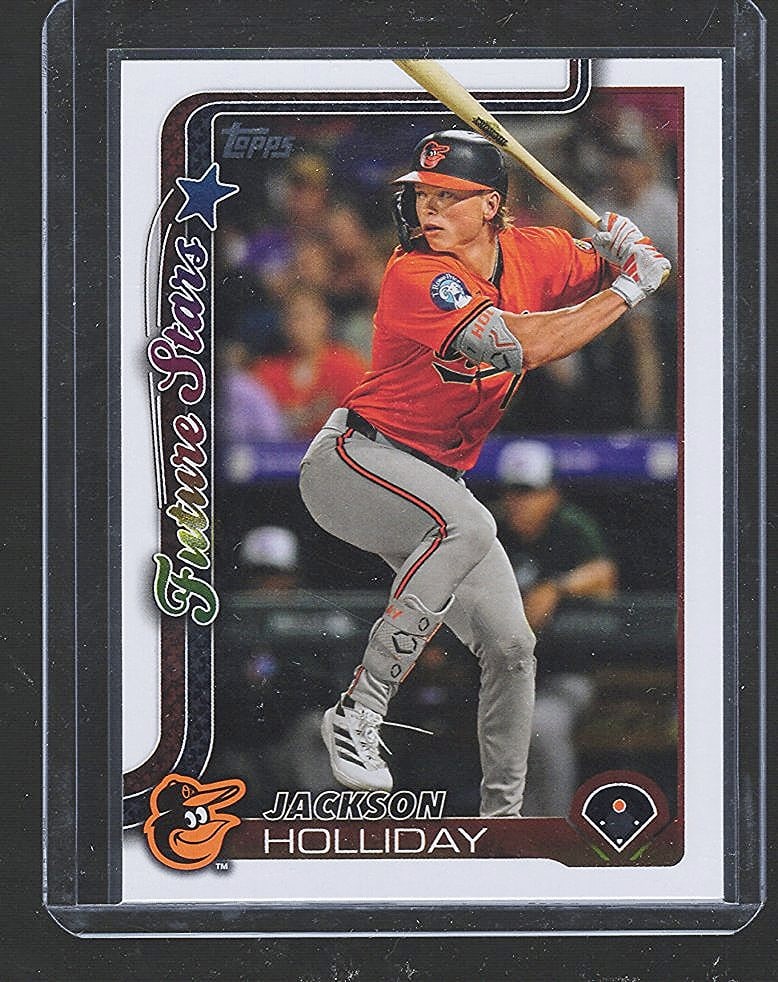 Jackson Holliday Future Stars 2025 Topps #220 MLB Trading Card: Topps Baseball MLB Trading & Sports Cards, Sports Cards for Sale Near Me, World Series & Hall of Fame Players Memorabilia, Refractors, X-Fractors, Numbered, SP, SSP, Valuable Auction Memorabilia Lots 