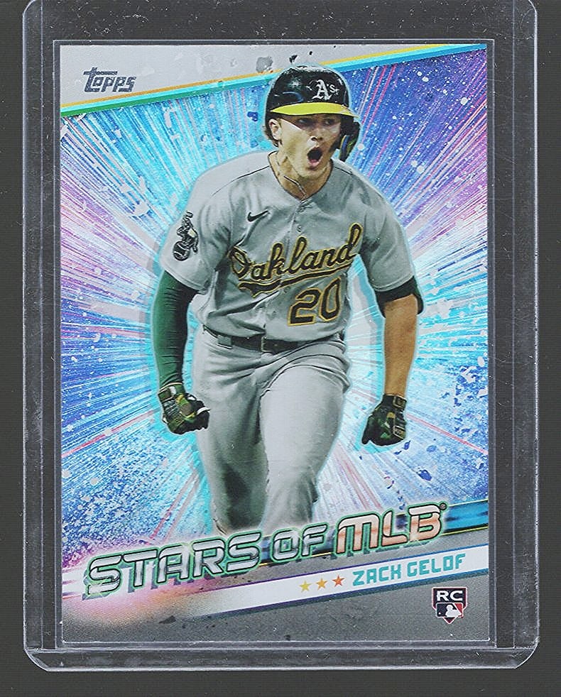 Zach Gelof Rookie Card Stars of MLB 2024 Topps #SMLB-60: Topps Baseball MLB Trading & Sports Cards, Sports Cards for Sale Near Me, World Series & Hall of Fame Players Memorabilia, Refractors, X-Fractors, Numbered, SP, SSP, Valuable Auction Memorabilia Lots 