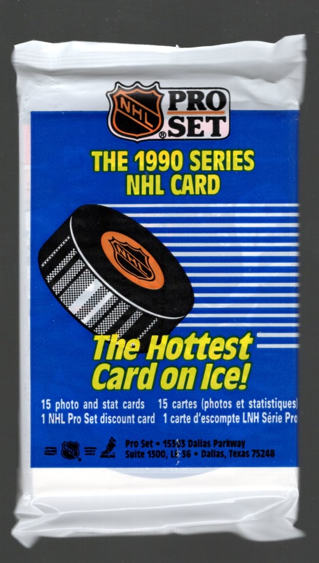 1990 Pro Set Vintage Hockey Cards Retail Box Pack Sports Cards Brett Hull Ray Bourque (1 of 1)