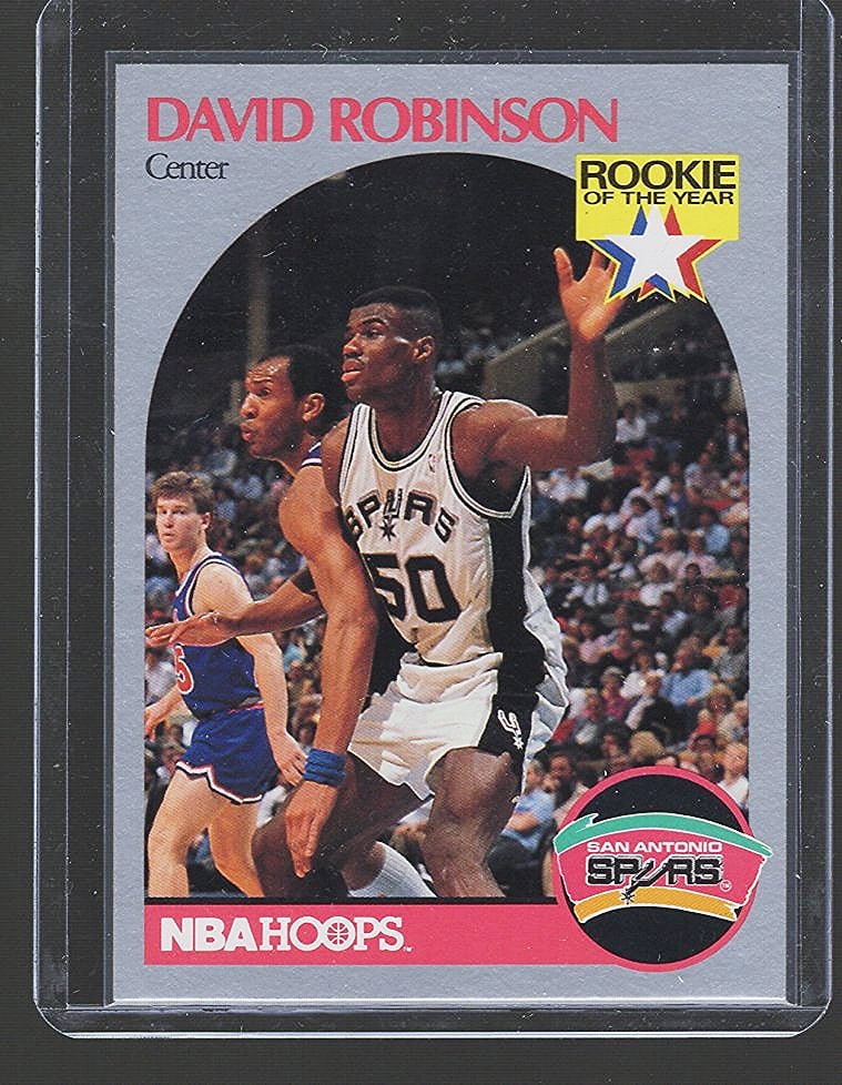 David Robinson Rookie Card 1990 NBA Hoop Rookie of the Year Card #270 Vintage Card (1 of 2)