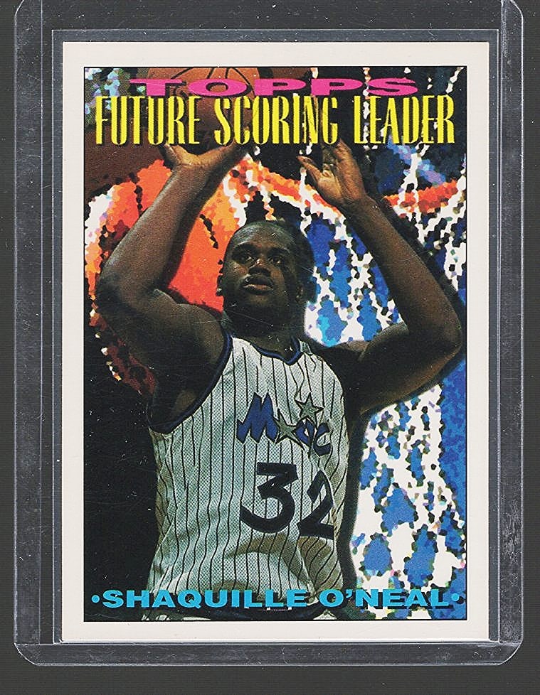 Shaquille O'Neal Future Scoring Leader Insert 1993 Topps #386 NBA Vintage Trading Card (1 of 2)