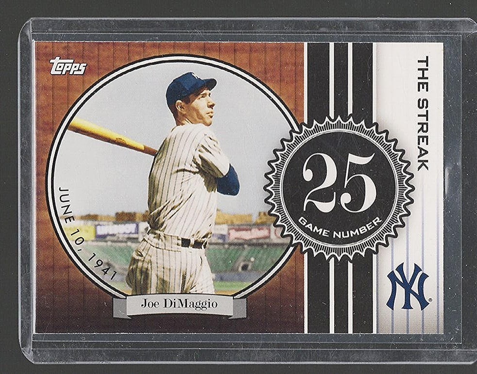 Joe DiMaggio "The Streak" Game #25 06-10-1941 2007 Topps MLB Trading Card (1 of 2)
