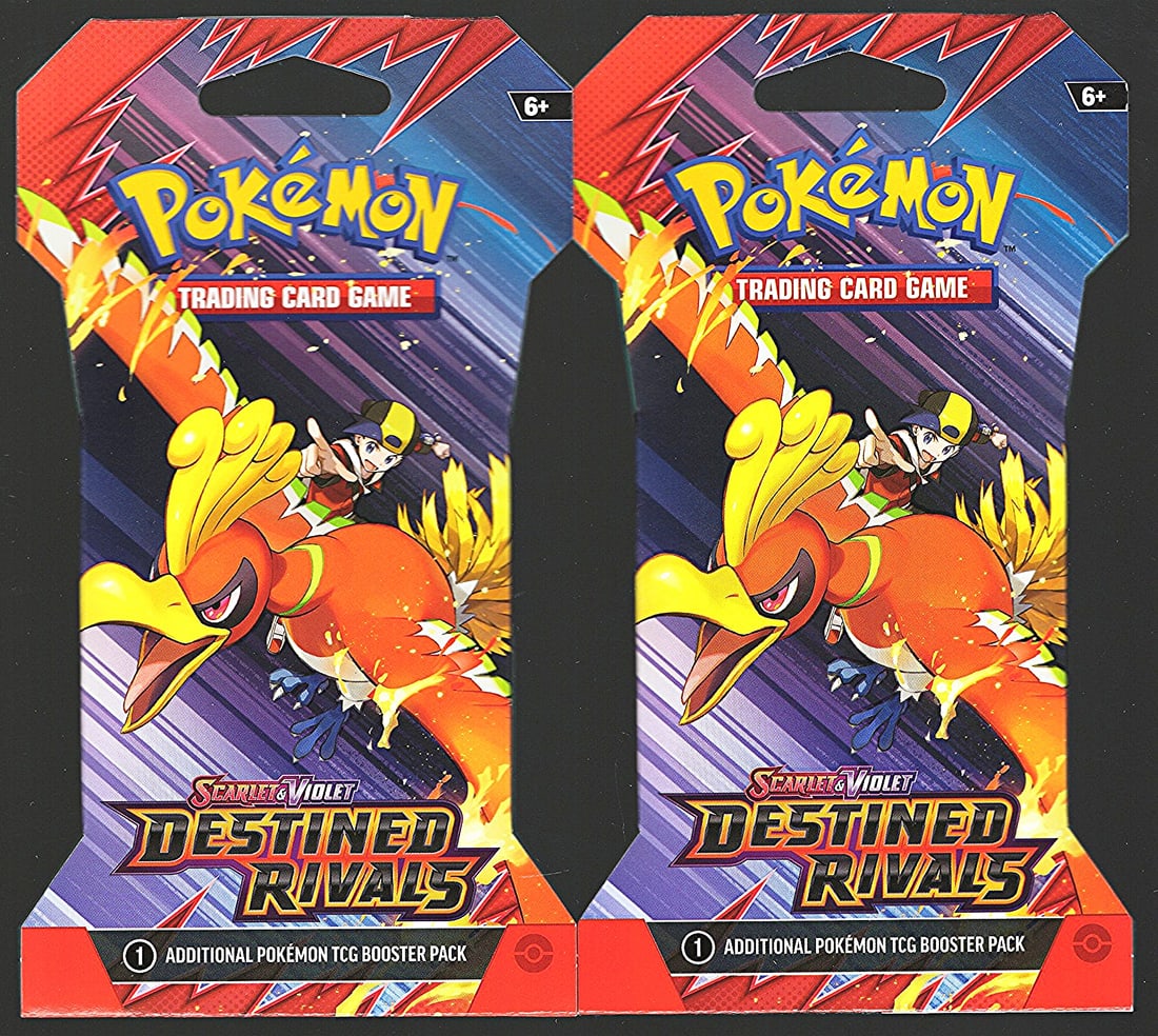2 COUNT - 2024 Pokemon Scarlet & Violet Destined Rivals Sleeved 10 Card Booster Pack Charizard: Pokemon Trading Card Game Cards, Charizard, Pikachu, Mewto, EX, Referse Holo, Holo Rare Cards, Secret Rare Cards, Full Art Cards, Evee, 3 Stars Ultra Rare Cards, Double Rare, Illustration Rare, Specia