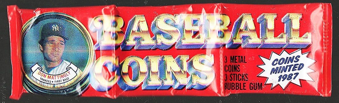 1987 Topps Vintage Baseball Coins Retail Box Wax Pack MLB Trading Coins (1 of 1)