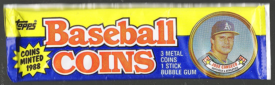 1988 Topps Vintage Baseball Coins Retail Box Wax Pack MLB Trading Coins (1 of 1)