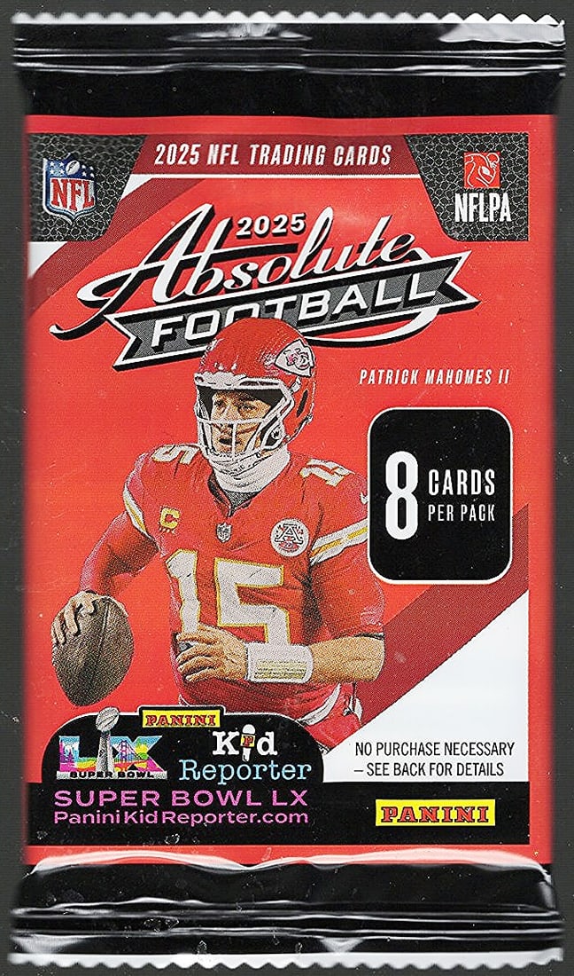 2025 Panini Absolute Football RETAIL BOX PACK - RC: Jaxson Dart, Emeka Egbuka: Jayden Daniels Rookie Cards of Jaxson Dart, Cam Skatteboo, Emeka Egbuka, Shadeur Sanders, Travis Hunter, Panini NFL Rookie Football Trading Sports Cards, Kaboom, Sports Cards for Sale Near Me, Super B