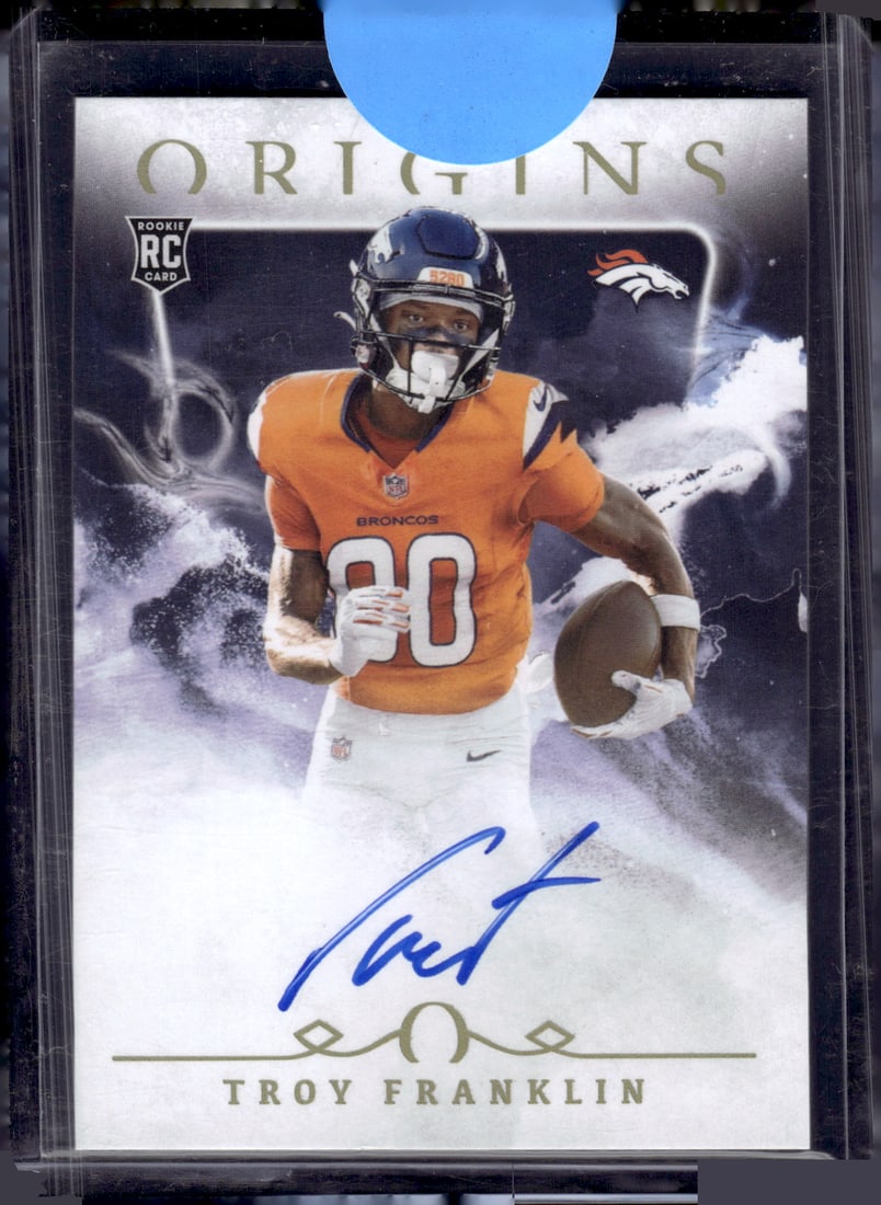 Troy Franklin Rookie Card 2024 Origins #RAU-TFR Denver Broncos: Panini Select, Prizm, Mosaic, Contenders, Zenith, Phoenix, Illusions, Absolute, Rookie NFL Sports Trading Cards, SP, SSP, Cards, Football Cards for Sale Near Me, Superbowl & Hall of Fame Player Cards,