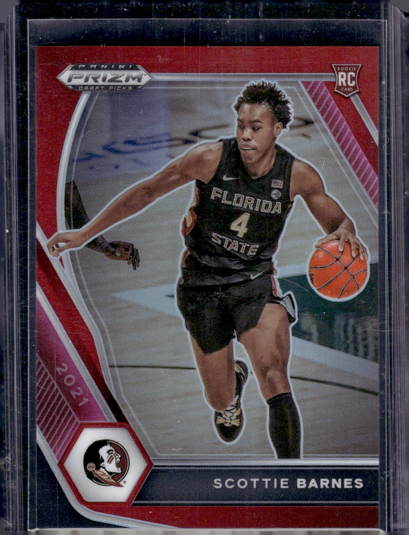 Scottie Barnes Rookie Card Red Prizm /299 2021 Prizm Draft Picks #6 FSU, Raptors (1 of 2)