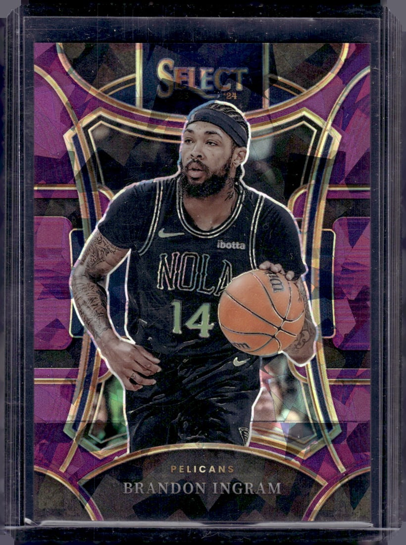 Brandon Ingram Purple Cracked Ice /99 2023-24 Panini Select #373 Pelicans (1 of 2)