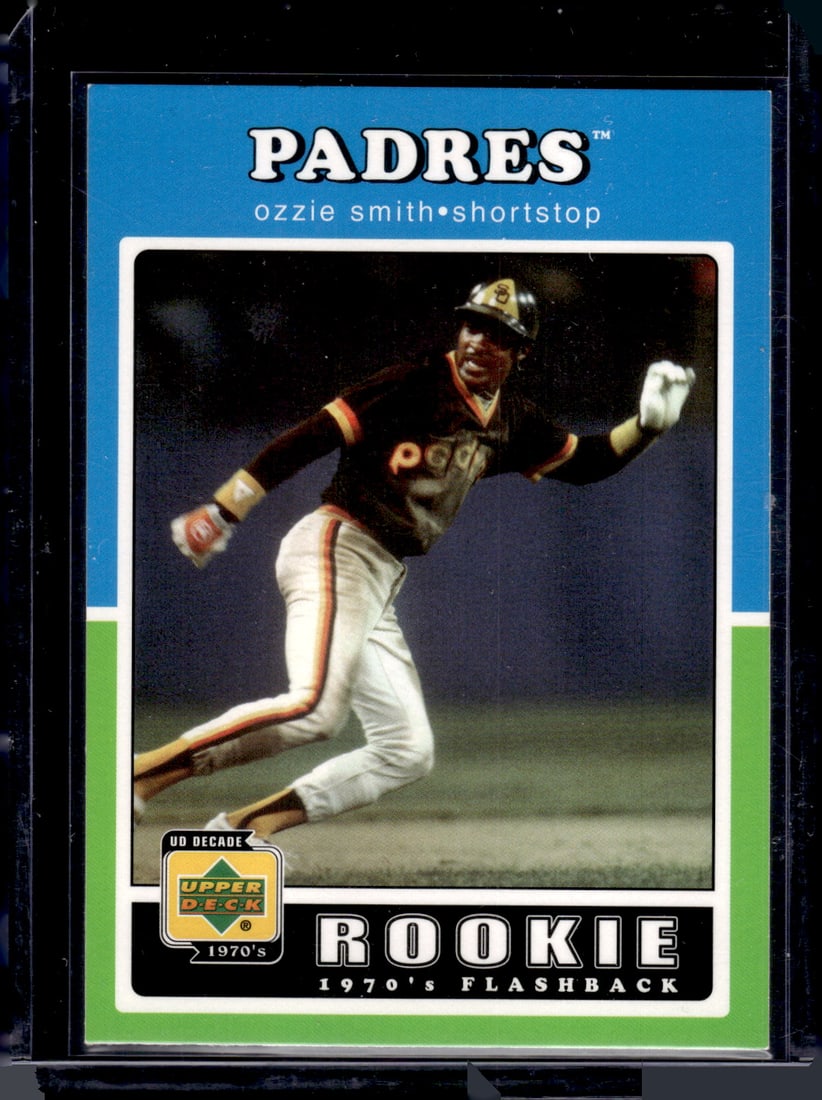 Ozzie Smith 1970s Flashback 2001 Upper Deck #101 San Diego Padres: Upper Deck Baseball MLB Trading & Sports Cards, Old Sports Cards for Sale Near Me, Auction Memorabilia Lots for Sale On Line, World Series & Hall of Fame Players