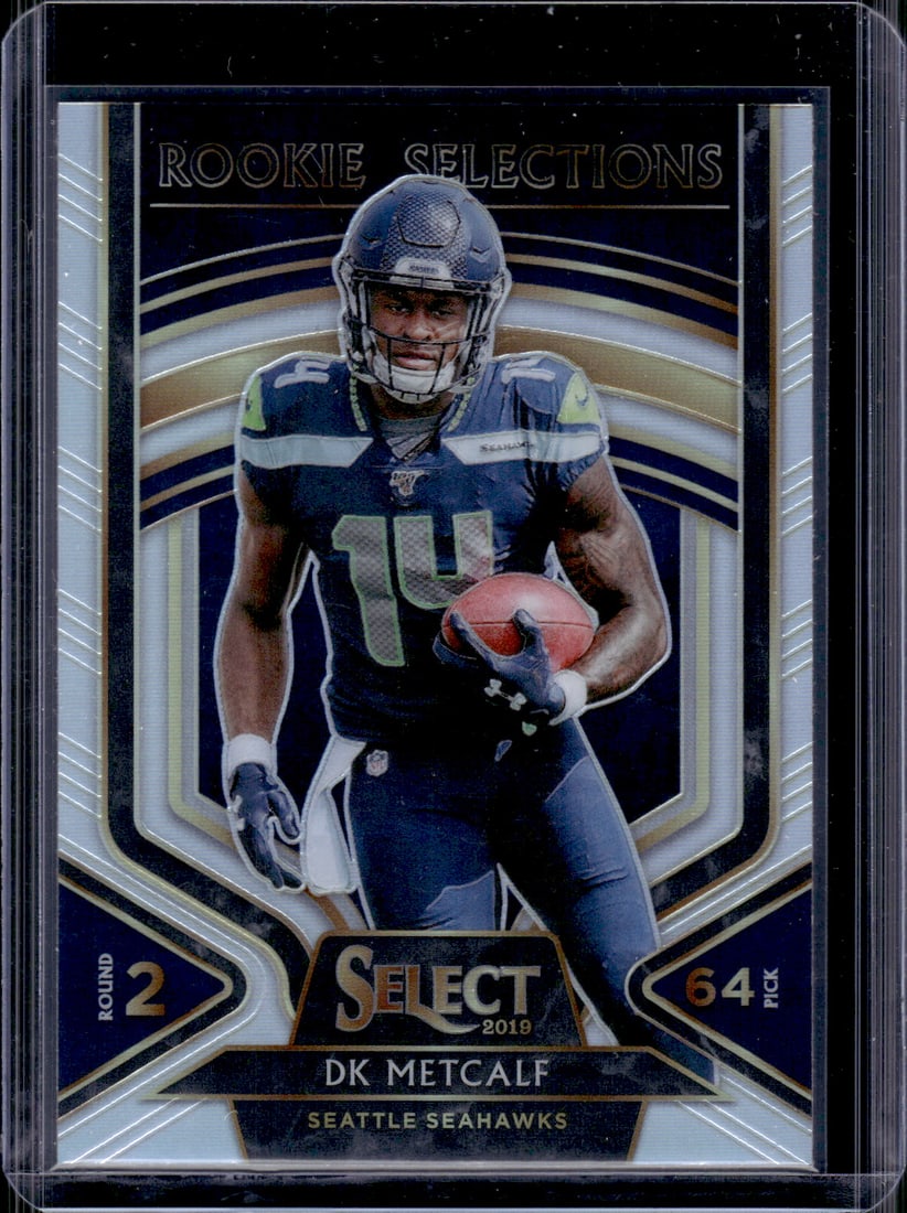 Dk Metcalf Rookie Card Silver Prizm 2019 Select #9 Seahawks, Steelers (1 of 2)