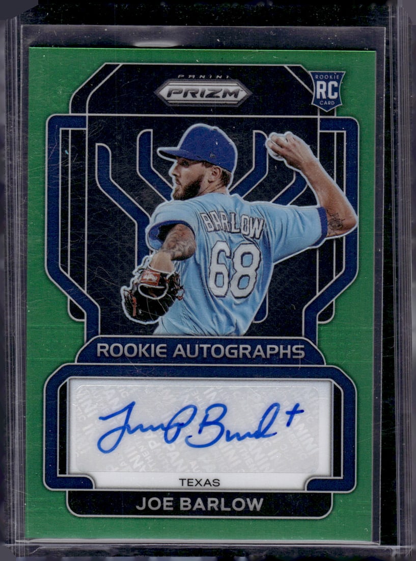 Joe Barlow Green Prizm Rookie Auto /50 2022 Panini Prizm #RA-BW (1 of 2)
