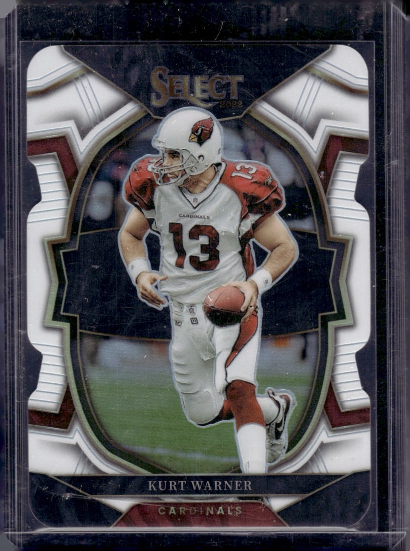 Kurt Warner White Prizm Die Cut /99 2022 Select #13 Arizona Cardinals (1 of 2)