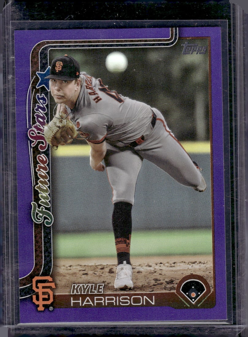 Kyle Harrison Future Stars Purple /250 2025 Topps #177 San Francisco Giants: Topps Baseball MLB Trading & Sports Cards, Sports Cards for Sale Near Me, World Series & Hall of Fame Players Memorabilia, Refractors, X-Fractors, Numbered, SP, SSP, Valuable Auction Memorabilia Lots 