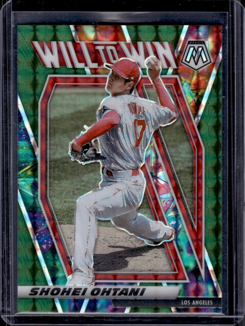 Shohei Ohtani Will to Win Green Mosaic Prizm 2021 Mosaic #WTW8 Angels, Dodgers (1 of 2)
