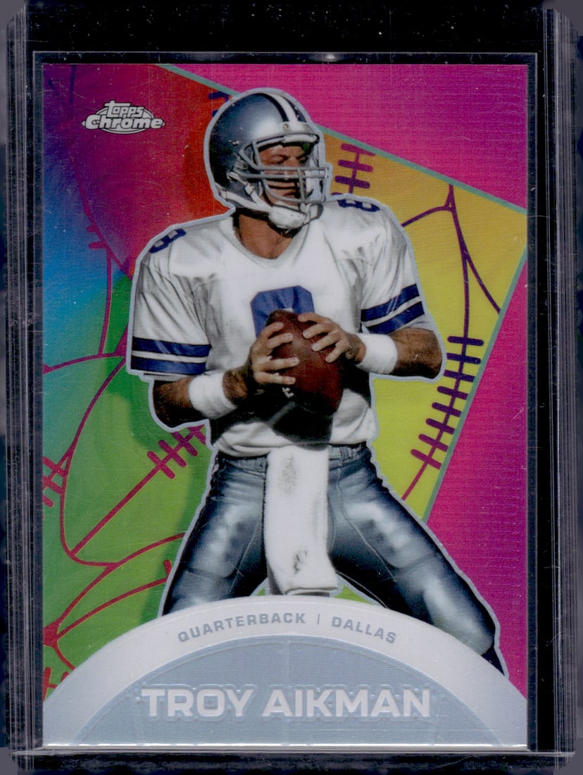 Troy Aikman All-Etch Pink Refractor 2023 Topps Composite #CAE-5 Dallas Cowboys (1 of 2)